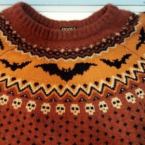 Kiel James Patrick Brown and Orange Halloween Sweater